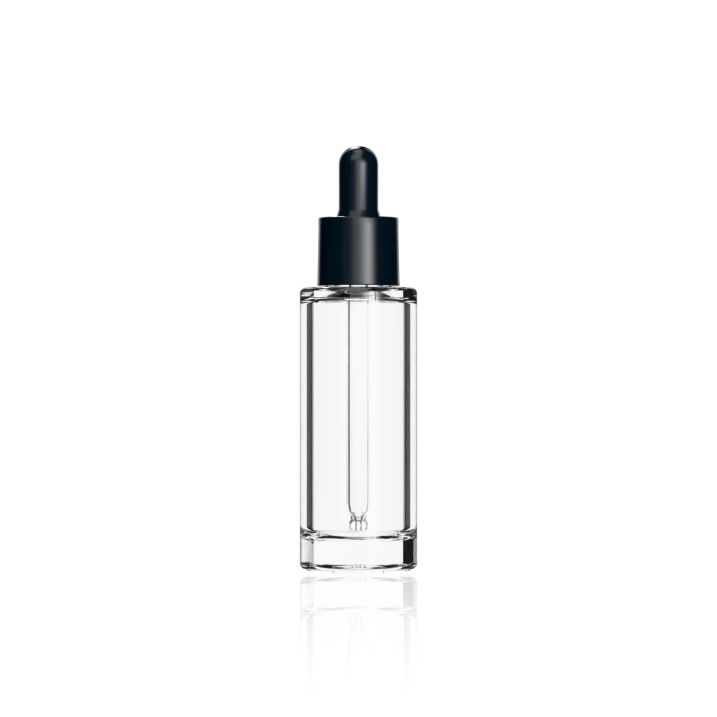 30ml (1 oz) glass cylinder dropper bottle