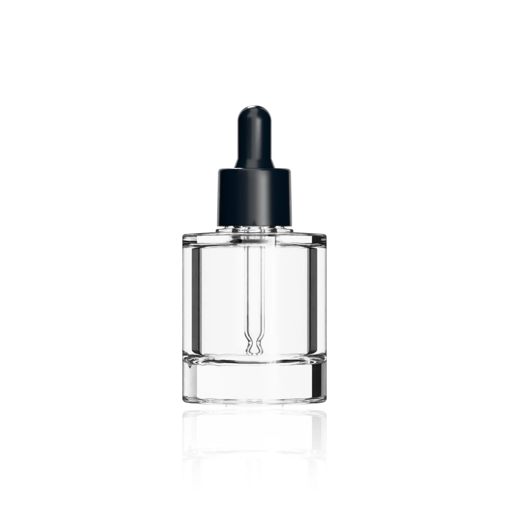 30ml (1 oz) glass cylinder dropper bottle