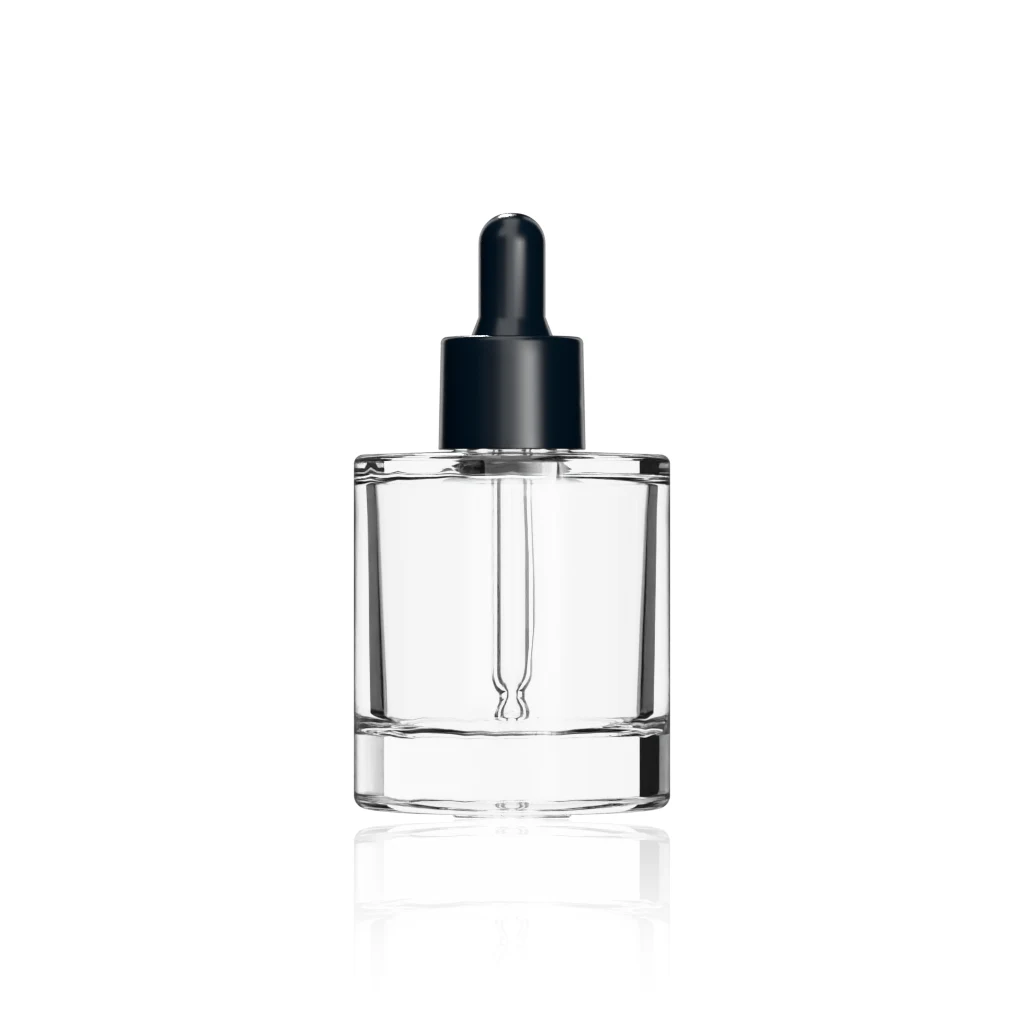 50ml (1.7 oz) glass cylinder dropper bottle