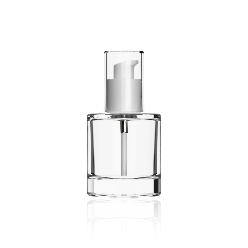 50ml (1.7 oz) glass cylinder pump bottle