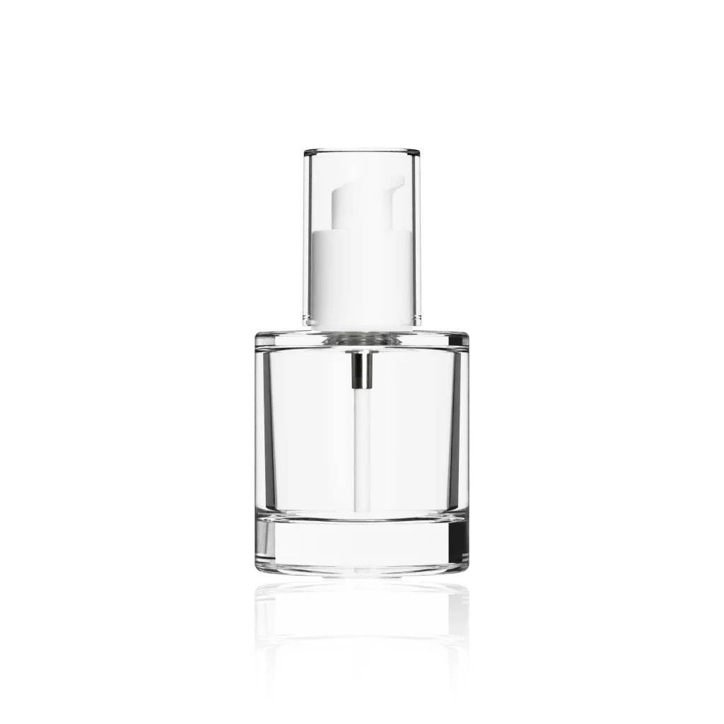 50ml (1.7 oz) Glass Cylinder Pump Bottle