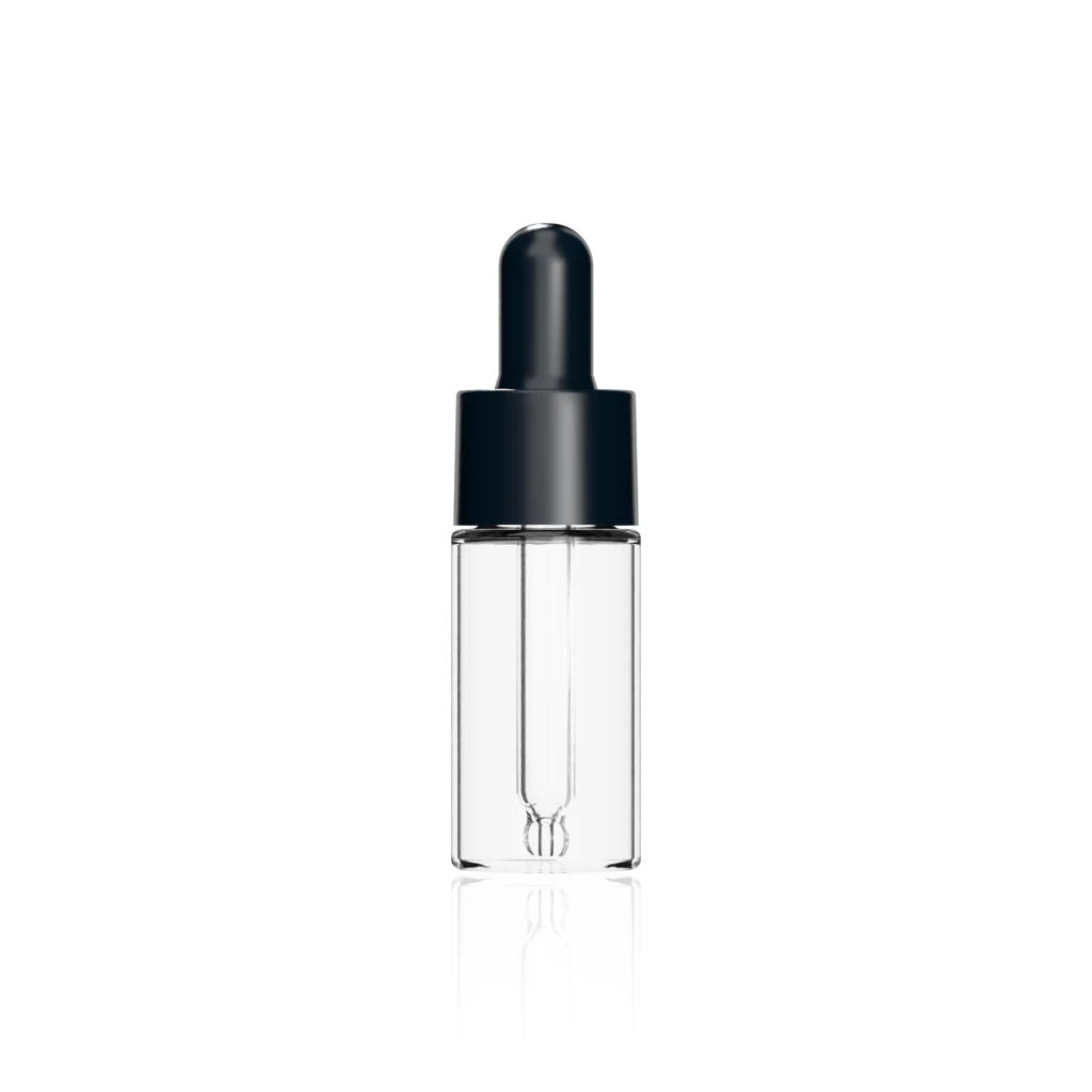 5ml (0.17 oz) glass euro round dropper bottle