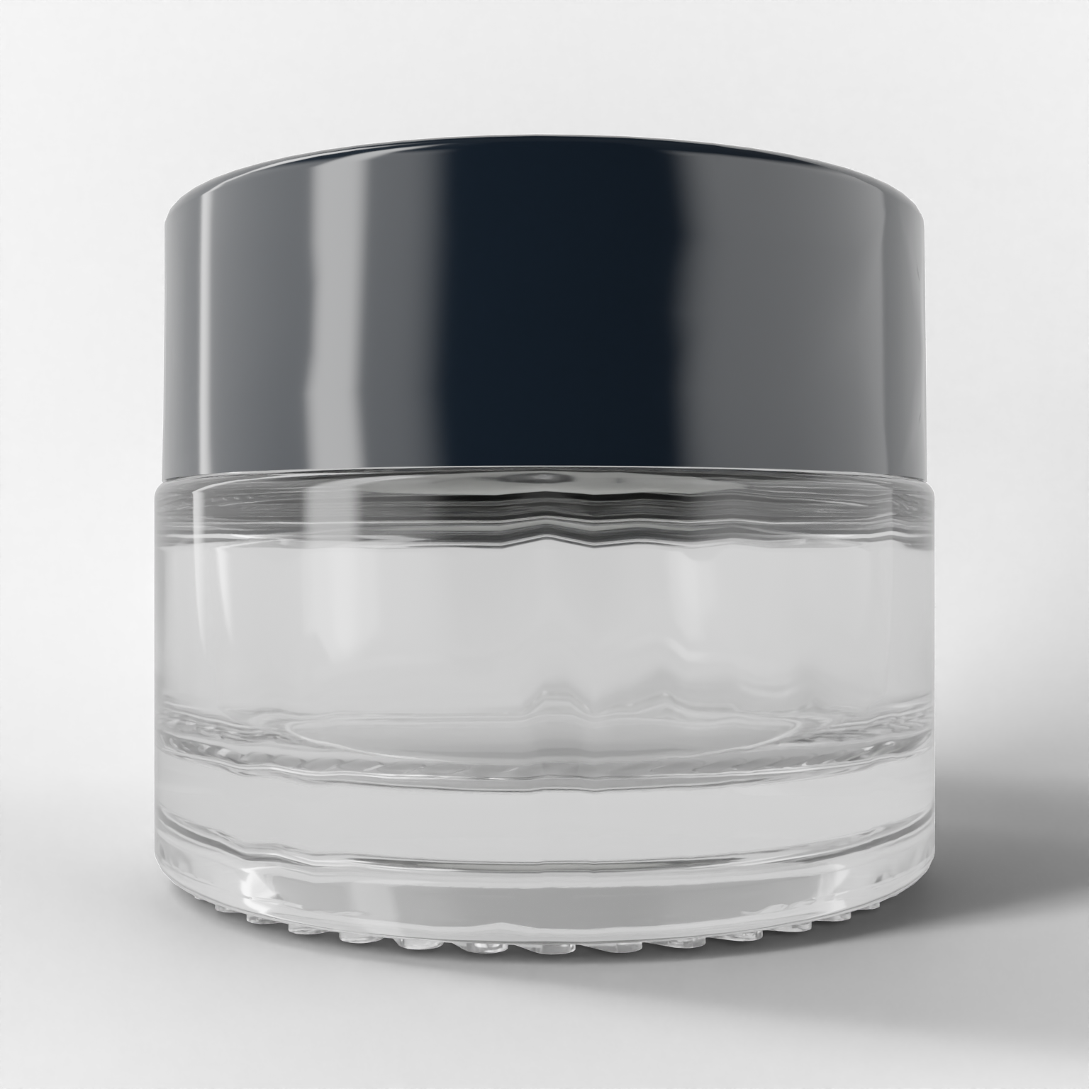 Glass cream jar