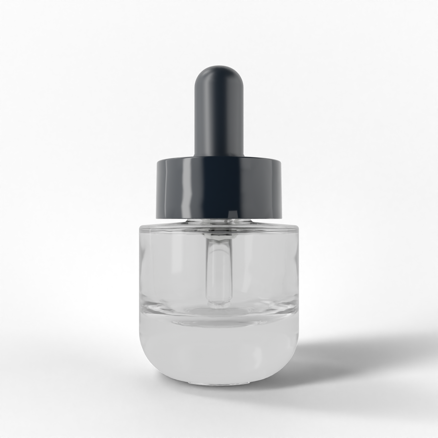 Round-arc base glass dropper bottle