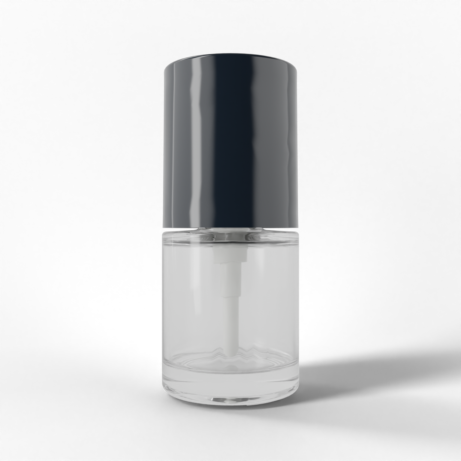 Straight round glass pump bottle
