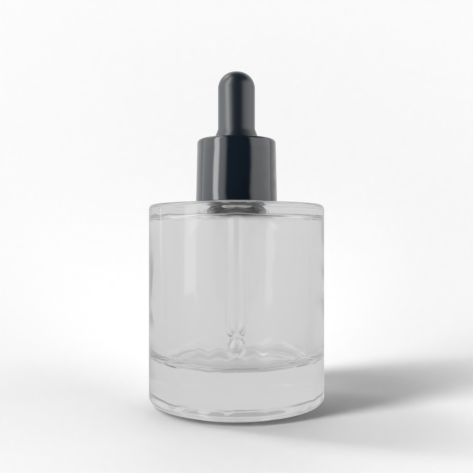 Thick-base straight round dropper bottle