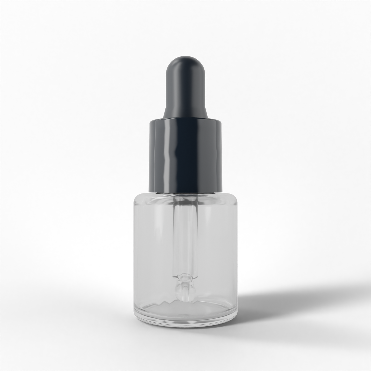 Screw-neck glass dropper bottle